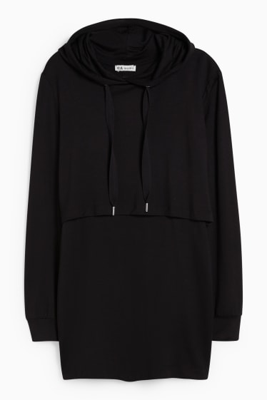 Mujer - Sudadera de lactancia con capucha - negro