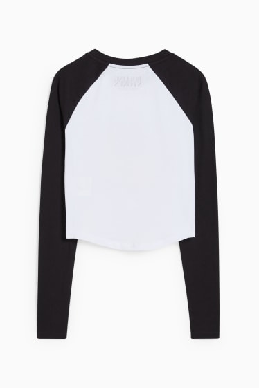 Dona - CLOCKHOUSE - samarreta crop de màniga llarga - Rolling Stones - blanc