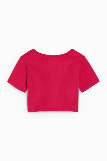 Dámské - CLOCKHOUSE - krátké tričko - růžová
