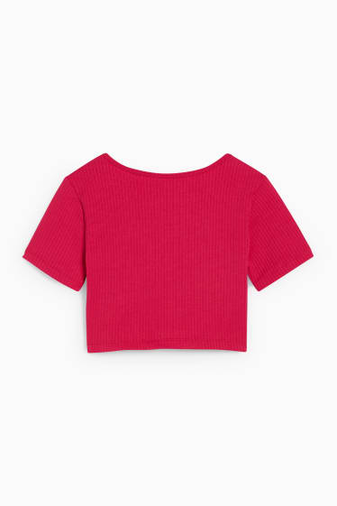 Damen - Crop T-Shirt - pink