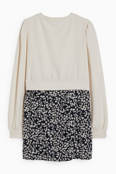 Women - Maternity sweatshirt - 2-in-1 look - white / black