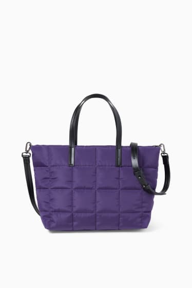 Femei - Geantă shopper matlasată - violet