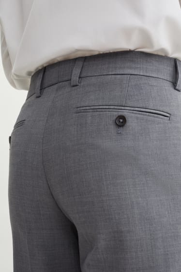 Uomo - Pantaloni coordinabili - regular fit - stretch - misto lana - grigio