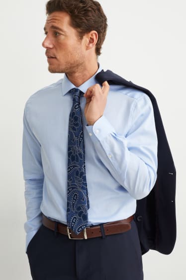 Men - Silk tie - dark blue