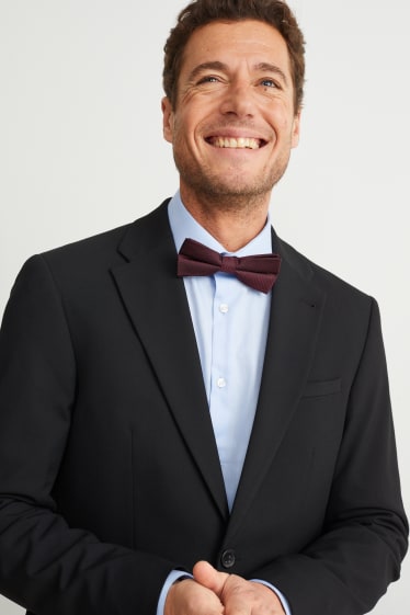 Men - Silk bow tie - bordeaux