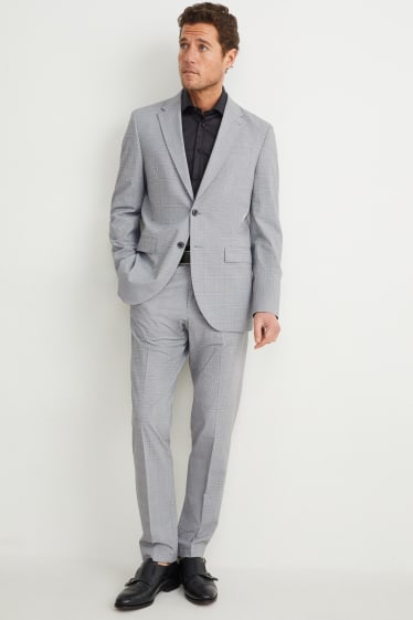 Pánské - Oblekové kalhoty - regular fit - Flex - LYCRA® - šedá