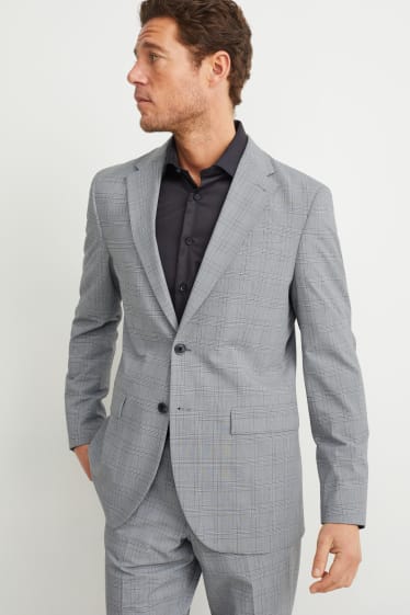 Hommes - Veste de costume - regular fit - Flex - LYCRA® - gris