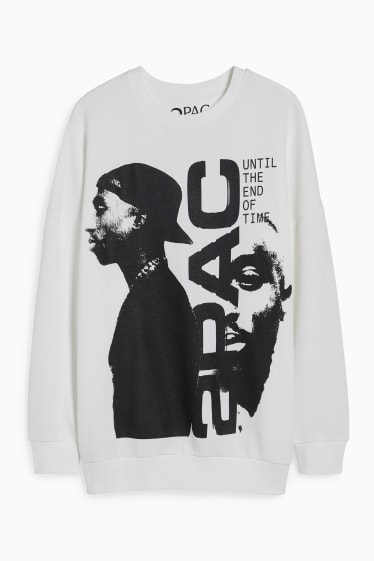 Femmes - CLOCKHOUSE - sweat - 2Pac - blanc