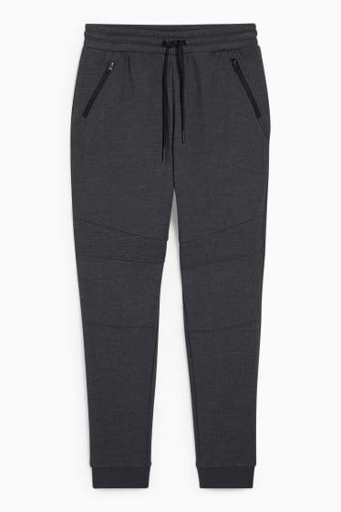 Pánské - Teplákové kalhoty - tmavě šedý melír