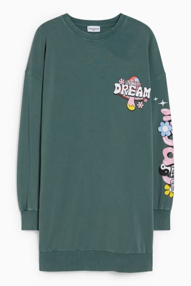 Femmes - CLOCKHOUSE - robe en molleton - vert