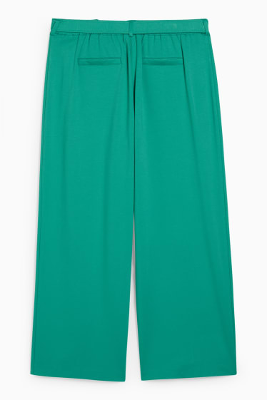 Dames - Broek van jersey - flared - groen