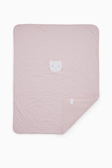 Babys - Baby-Decke - gemustert - rosa