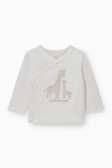 Baby Mädchen - Erstlingsoutfit - 2 teilig - cremeweiss