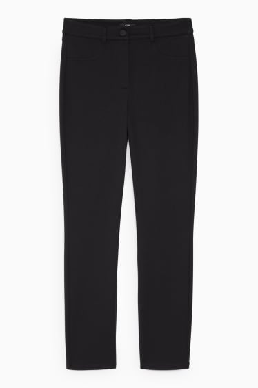 Dona - Pantalons de tela - high waist - regular fit - negre