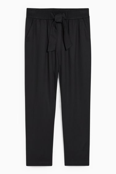 Copii - Fete - Pantaloni - tapered fit - negru