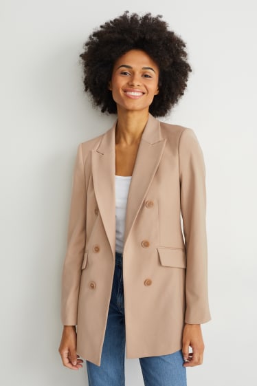 Femmes - Blazer de bureau - regular fit - beige