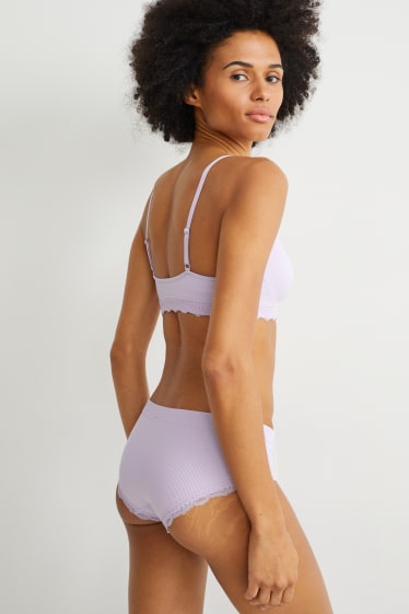 Femmes - Shorty - sans coutures - LYCRA® - lilas