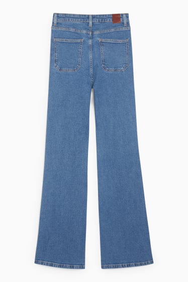 Women - Flared jeans - high waist - LYCRA® - blue denim