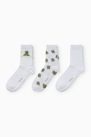 Dames - Set van 3 paar - sokken - Kermit de Kikker - wit