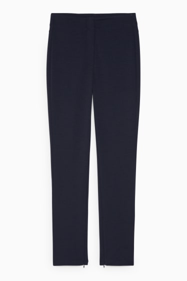 Femmes - Pantalon en jersey - straight fit - bleu foncé