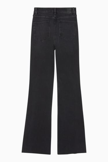 Dames - Flared jeans - high waist - LYCRA® - jeansdonkergrijs