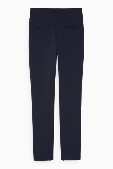 Femmes - Pantalon en jersey - straight fit - bleu foncé