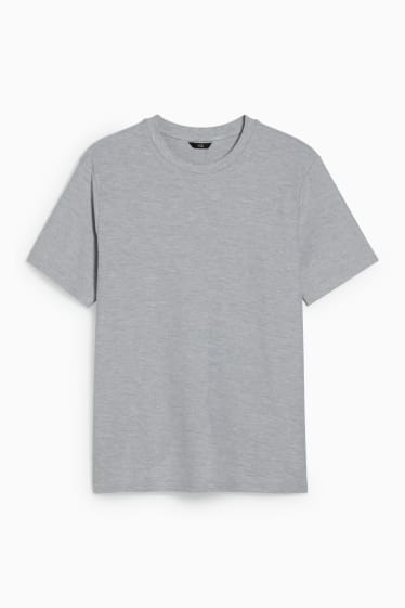 Men - T-shirt - light gray-melange