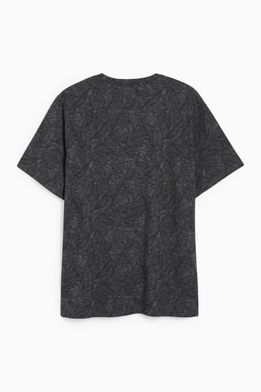 Herren - T-Shirt - gemustert - dunkelgrau