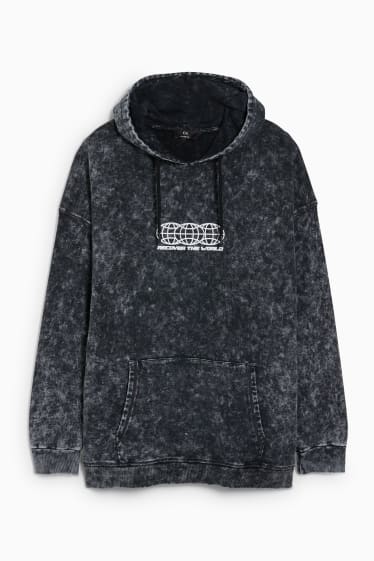 Hombre - Sudadera con capucha - gris jaspeado