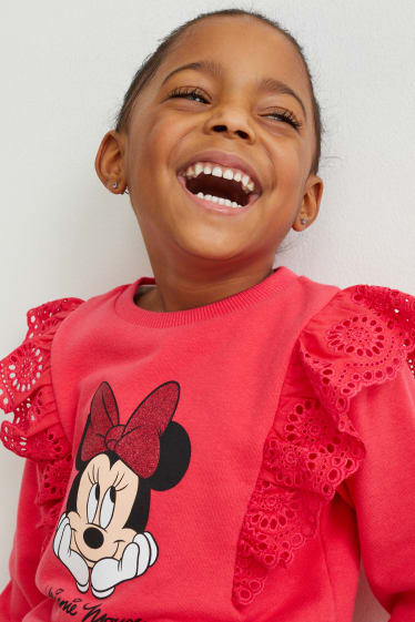 Enfants filles - Minnie Mouse - sweat - rouge