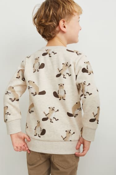 Kinderen: jongens - Sweatshirt - licht beige