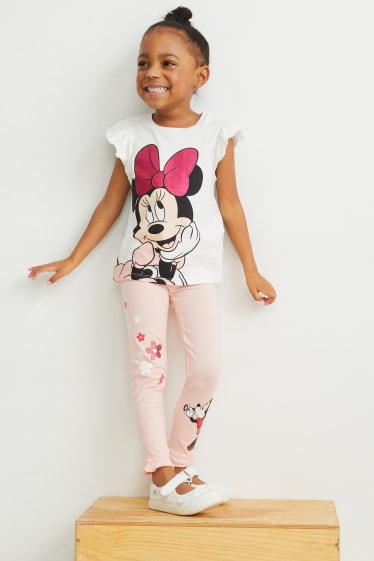 Enfants - Lot de 2 - Minnie Mouse - leggings - rose