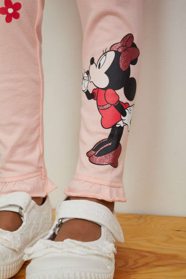 Kinderen - Set van 2 - Minnie Mouse - legging - roze