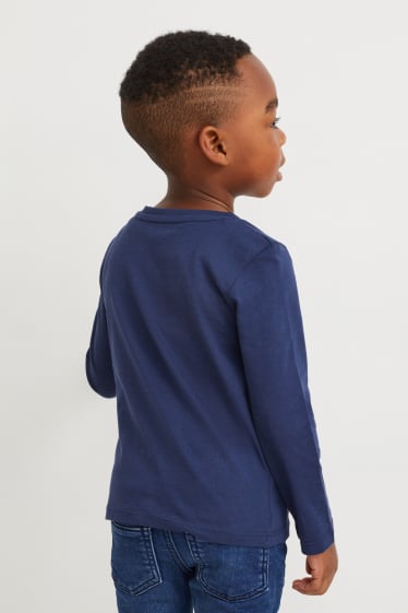 Kinderen - Set van 3 - longsleeve - donkerblauw