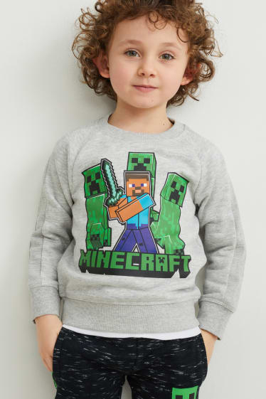 Kinder - Minecraft - Sweatshirt - hellgrau-melange
