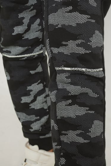 Bambini - Set - giacca di felpa con cappuccio e pantaloni sportivi - 2 pezzi - militare