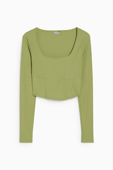 Damen - Crop Top - grün
