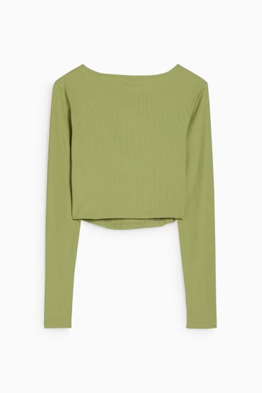 Damen - Crop Top - grün