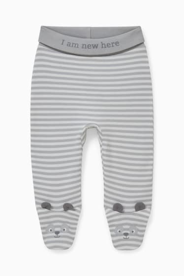 Baby Jungen - Erstlingsoutfit - 2 teilig - cremeweiss
