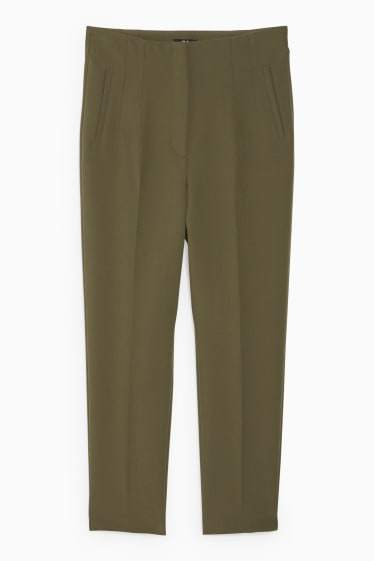 Donna - Pantaloni di stoffa - vita alta - cigarette fit - verde