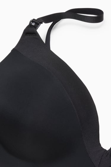 Donna - Reggiseno per allattamento senza ferretti - imbottito - nero