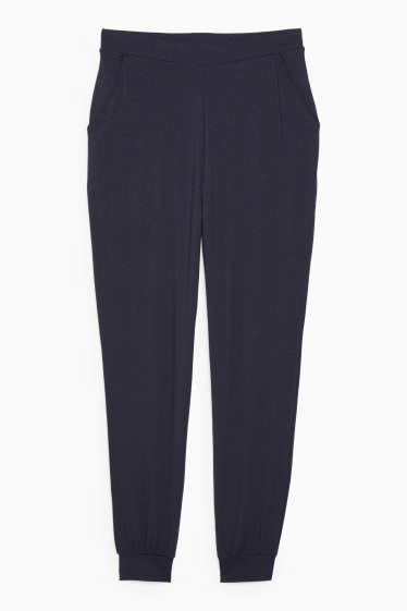 Dona - Pantalons de xandall bàsics - blau fosc