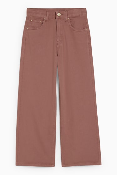 Kinder - Hose - Wide Leg - braun