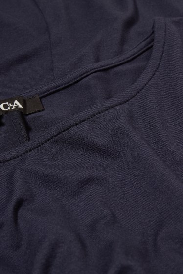 Donna - Maglia a maniche lunghe basic - blu scuro