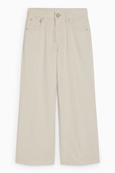 Enfants filles - Pantalon - wide leg - beige clair