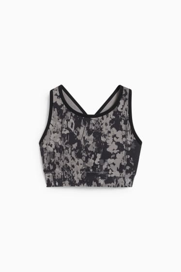 Femmes - Soutien-gorge de sport - 4 Way Stretch - sans coutures - LYCRA® - gris foncé