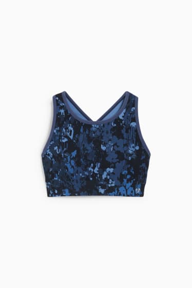 Femmes - Soutien-gorge de sport - 4 Way Stretch - sans coutures - LYCRA® - bleu foncé