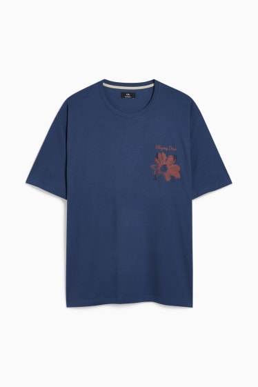 Uomo - T-shirt - blu scuro