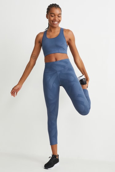 Damen - Funktions-BH - wattiert - 4-Way-Stretch - blau