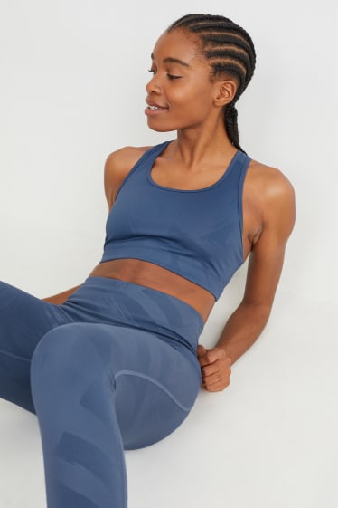 Femmes - Soutien-gorge de sport - ampliforme - 4 Way Stretch - bleu